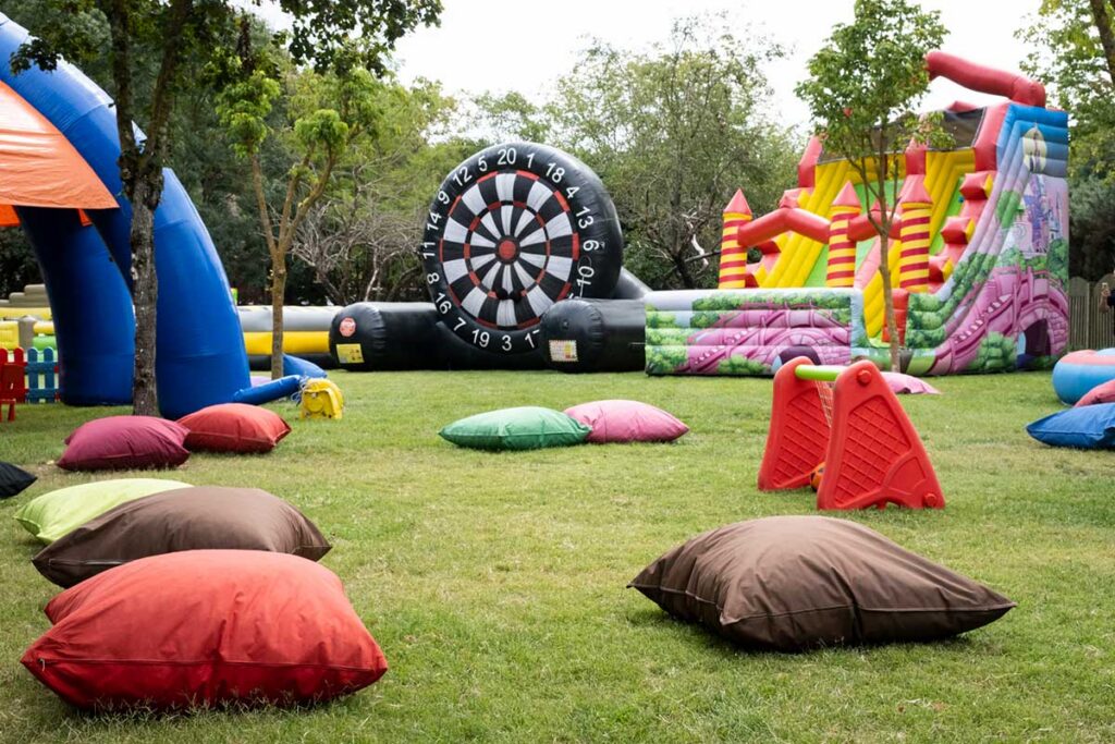 Inflatable games and outdoor pillows